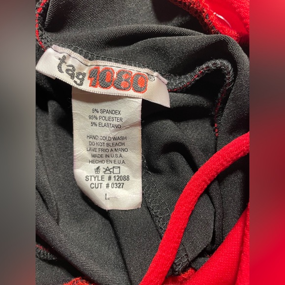 Tag1080 Red and Black Unitard - Picture 2 of 4